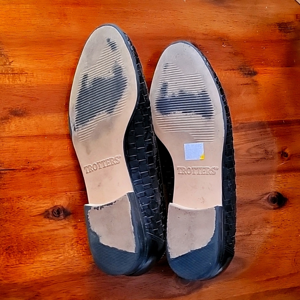 Leather Weaved Flats View 2